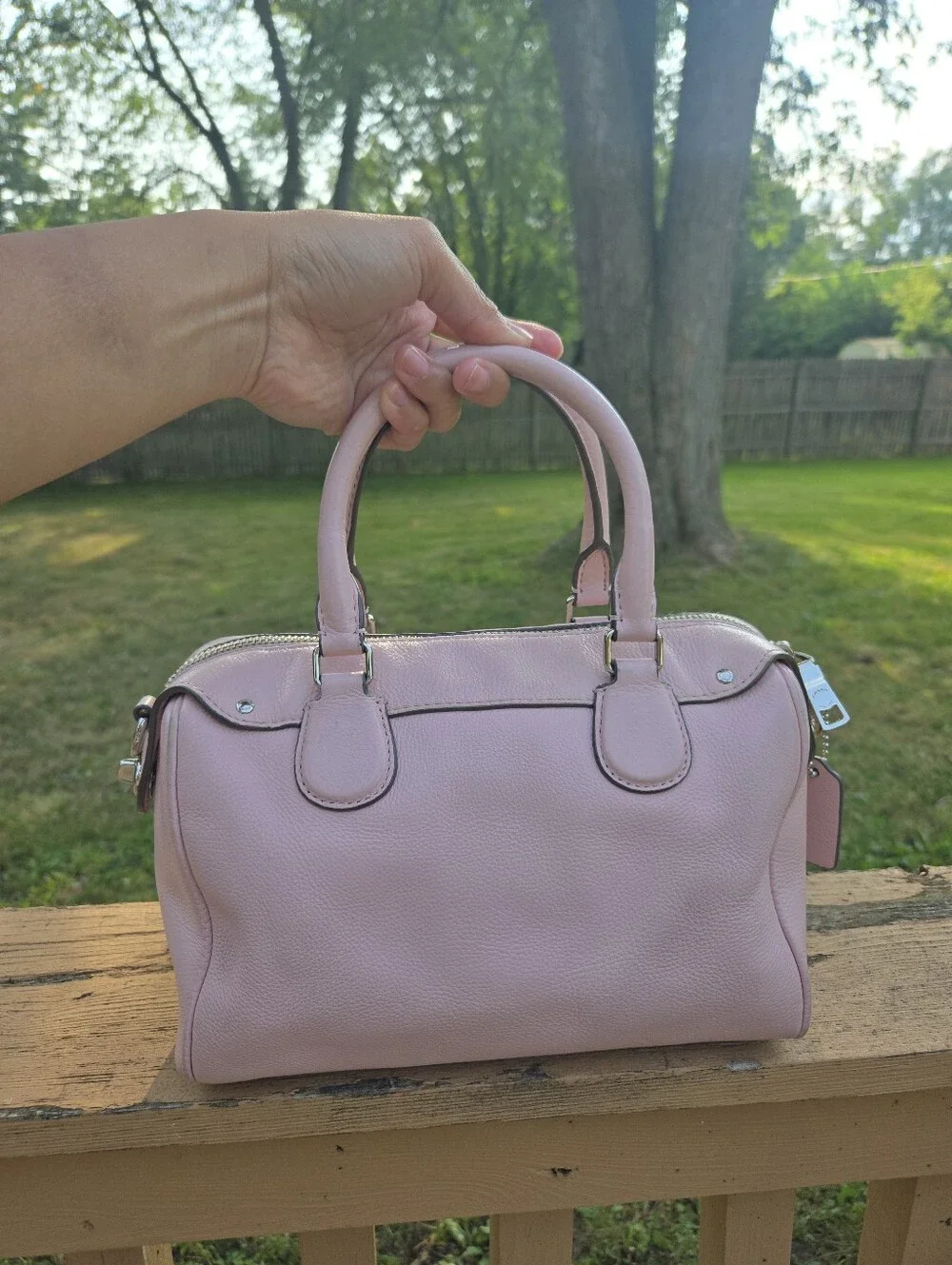 Coach Mini Bennet Pink Pebbled Leather #F36677